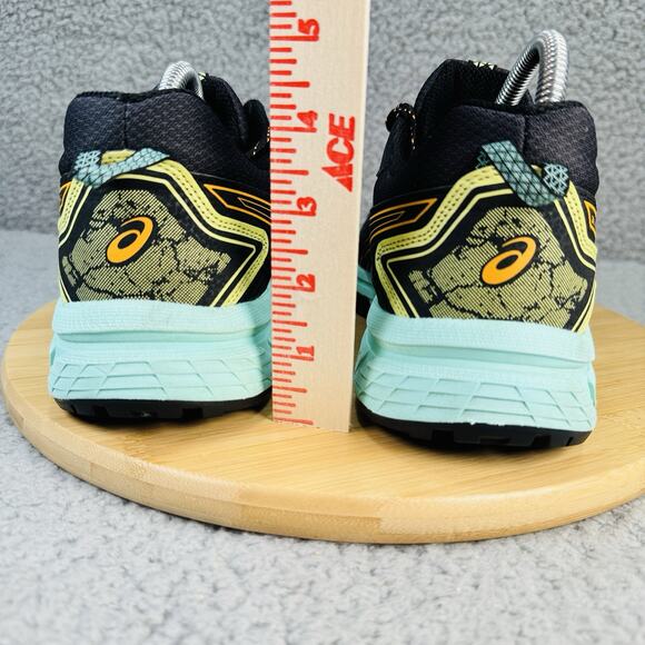ASICS Gel Womens Trail Running Sneakers Black Blue Yellow Size 11 - Picture 7 of 16